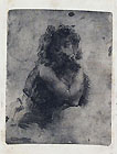 ERNESTO BAZZARO, Bust of a Young Woman, etching, working proof